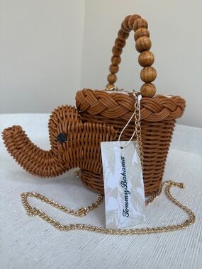 NWT Tommy Bahama Woven Elephant Bag